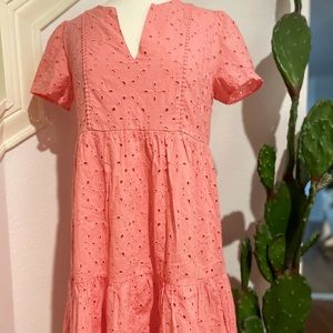#KnoxRose pink embroidered detailed dress size S.